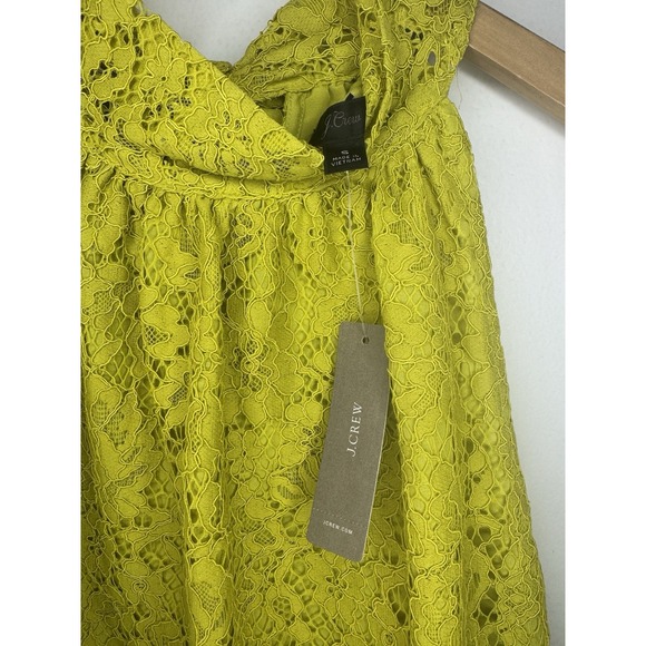 J CREW Bow Tie Neck Lace Top Celery Green SMALL NWT - Picture 6 of 6